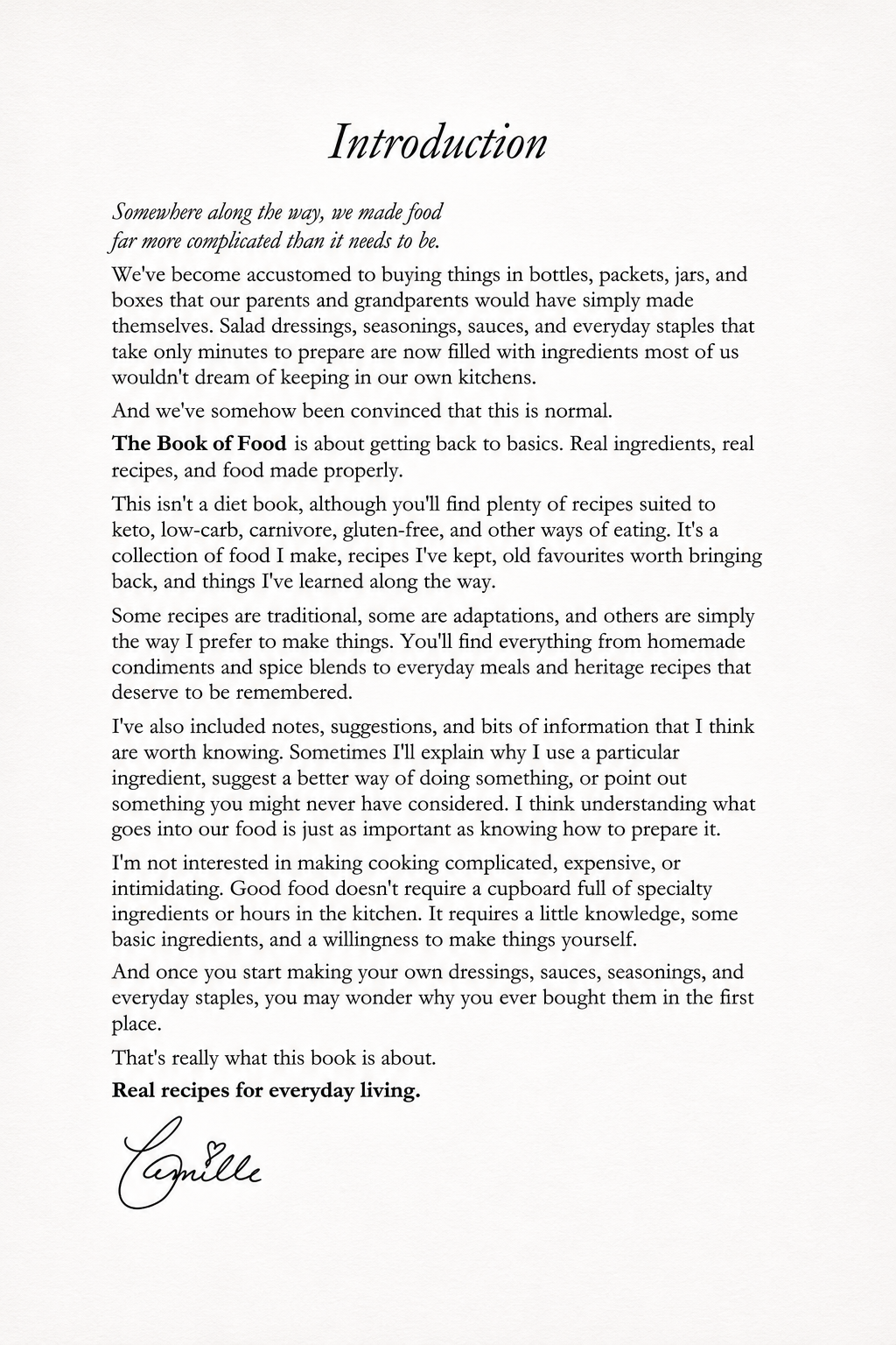 The Book of Food introduction page